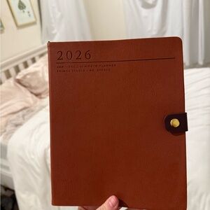 FRINGE Studio Tan Leather 2026 12-Month Planner